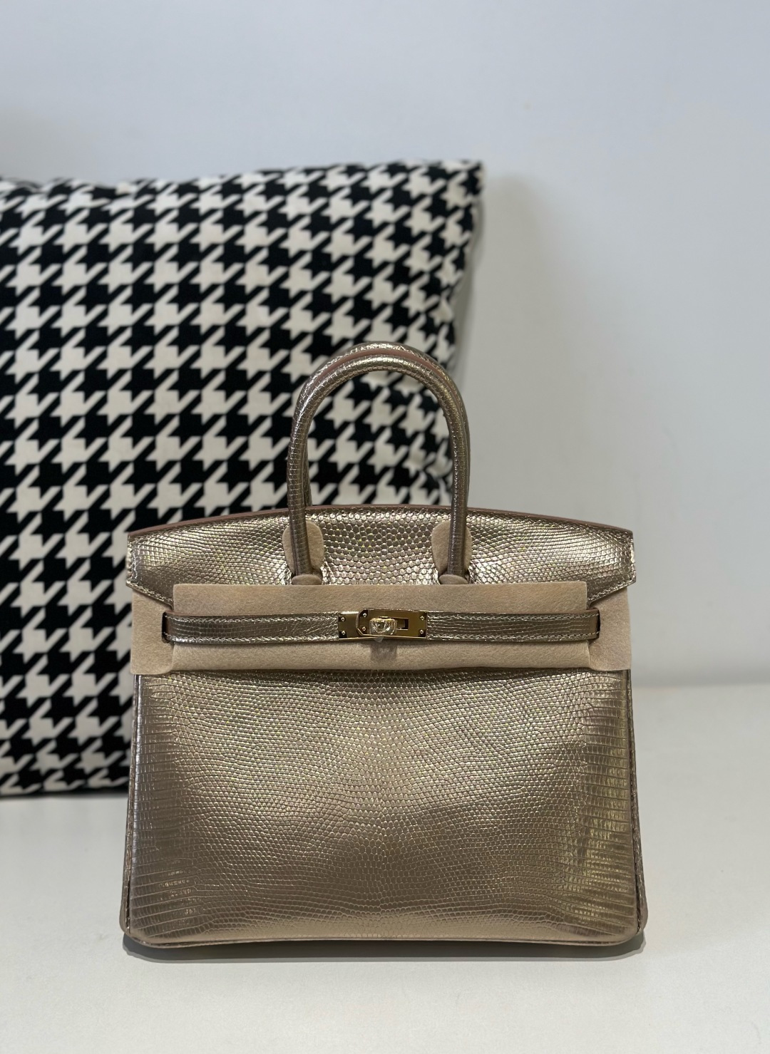 Lizard Leather 25cm Top Handle Tote Bag Collection WLB079 image 12