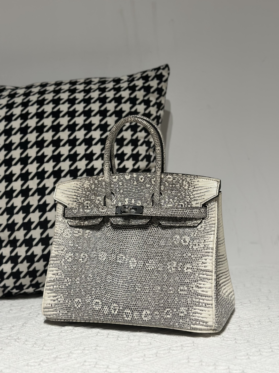 Lizard Leather 25cm Top Handle Tote Bag Collection WLB079 image 14