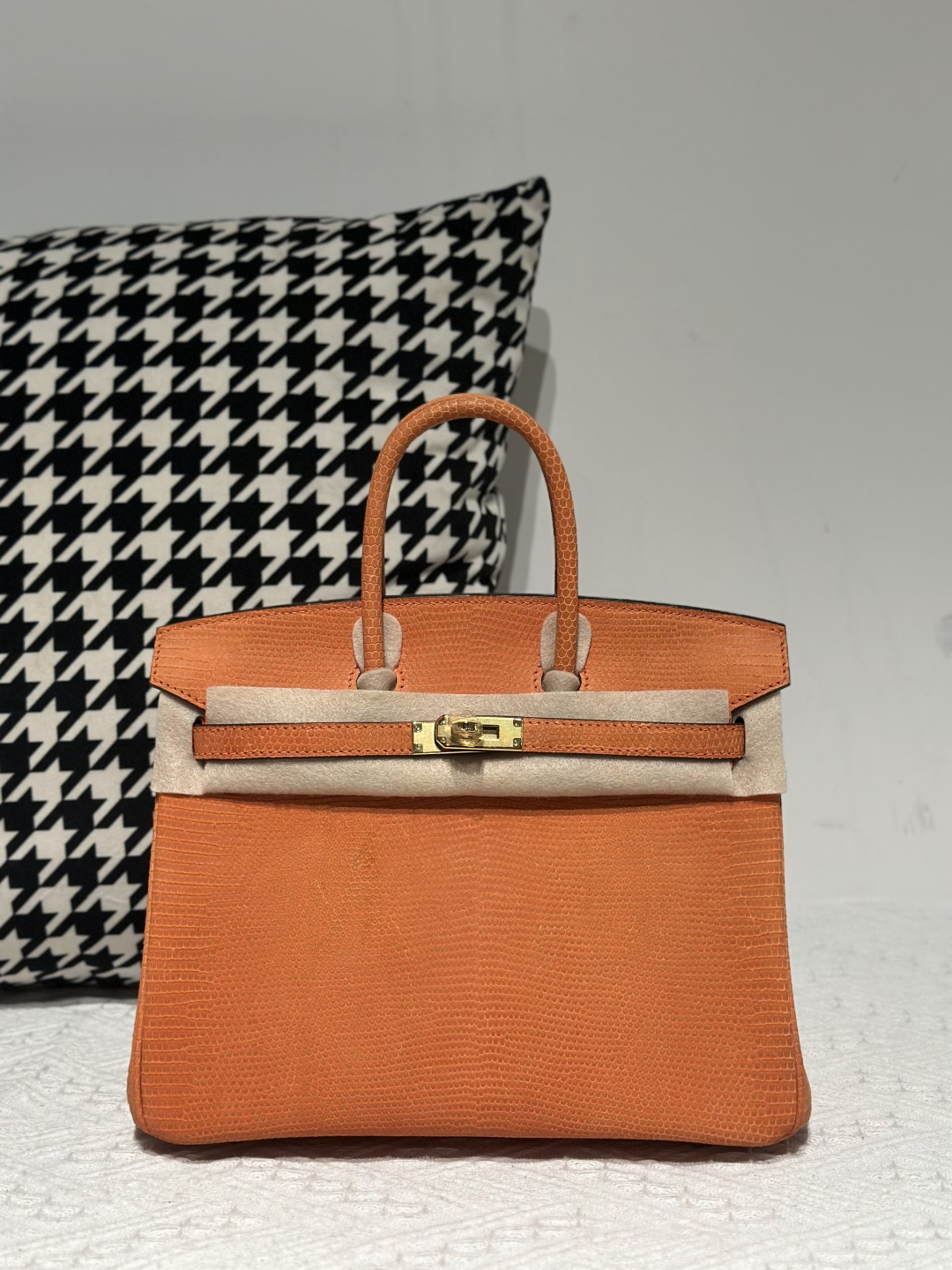 Lizard Leather 25cm Top Handle Tote Bag Collection WLB079 image 15