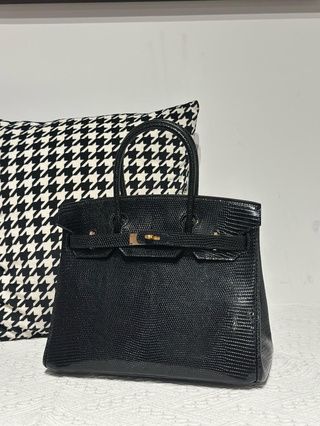 Lizard Leather 30cm Top Handle Tote Bag Collection WLB093 image 2