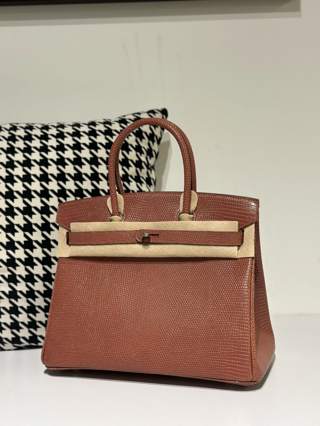 Lizard Leather 30cm Top Handle Tote Bag Collection WLB093 image 3