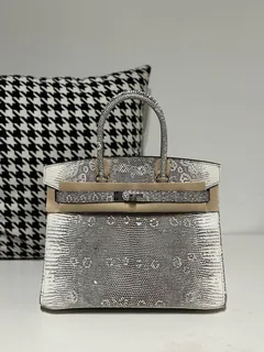 Lizard Leather 30cm Top Handle Tote Bag Collection WLB093 image 5