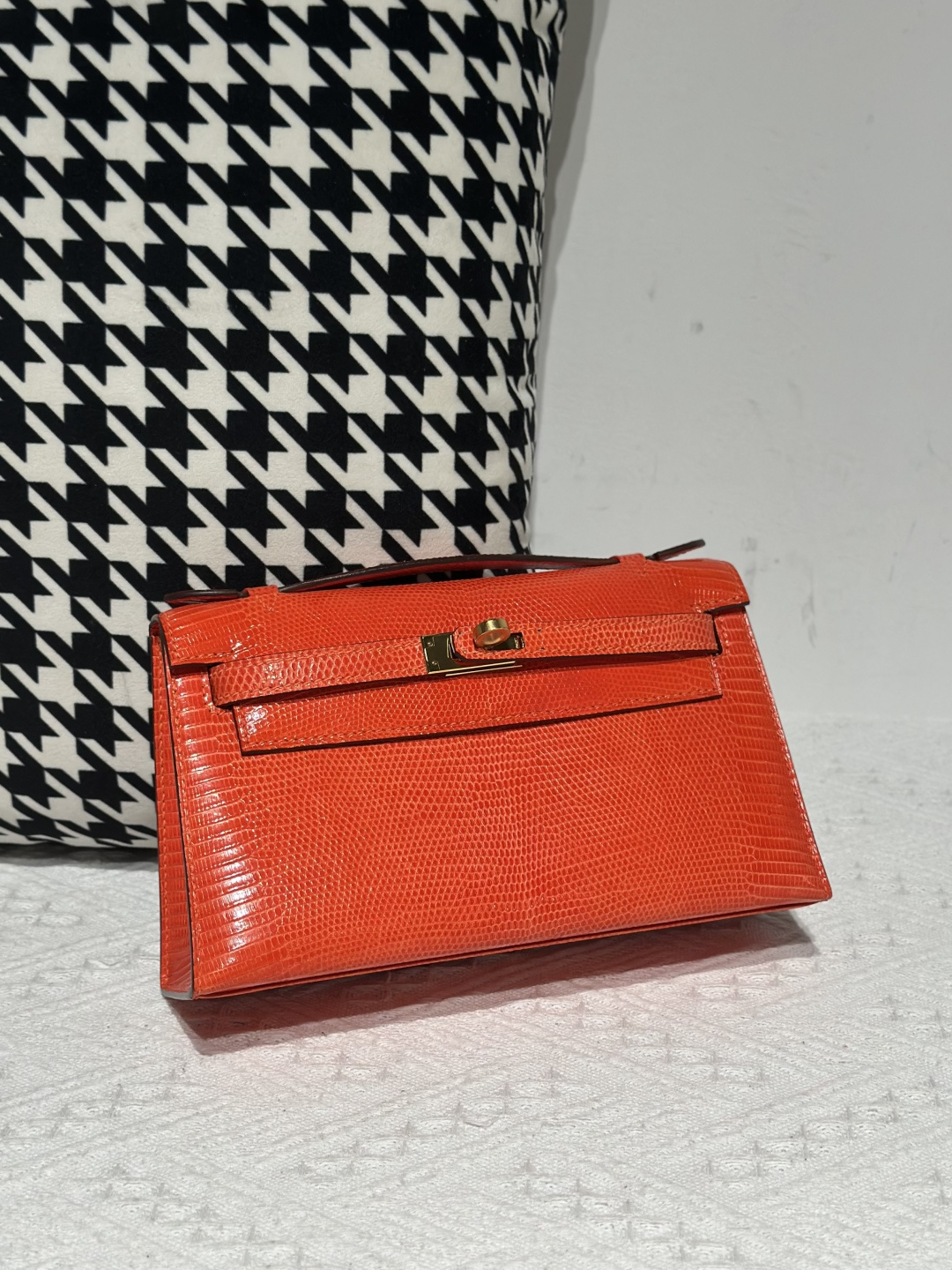 Lizard Leather Gold Hardware Series I Flap Shoulder Bag WLB108