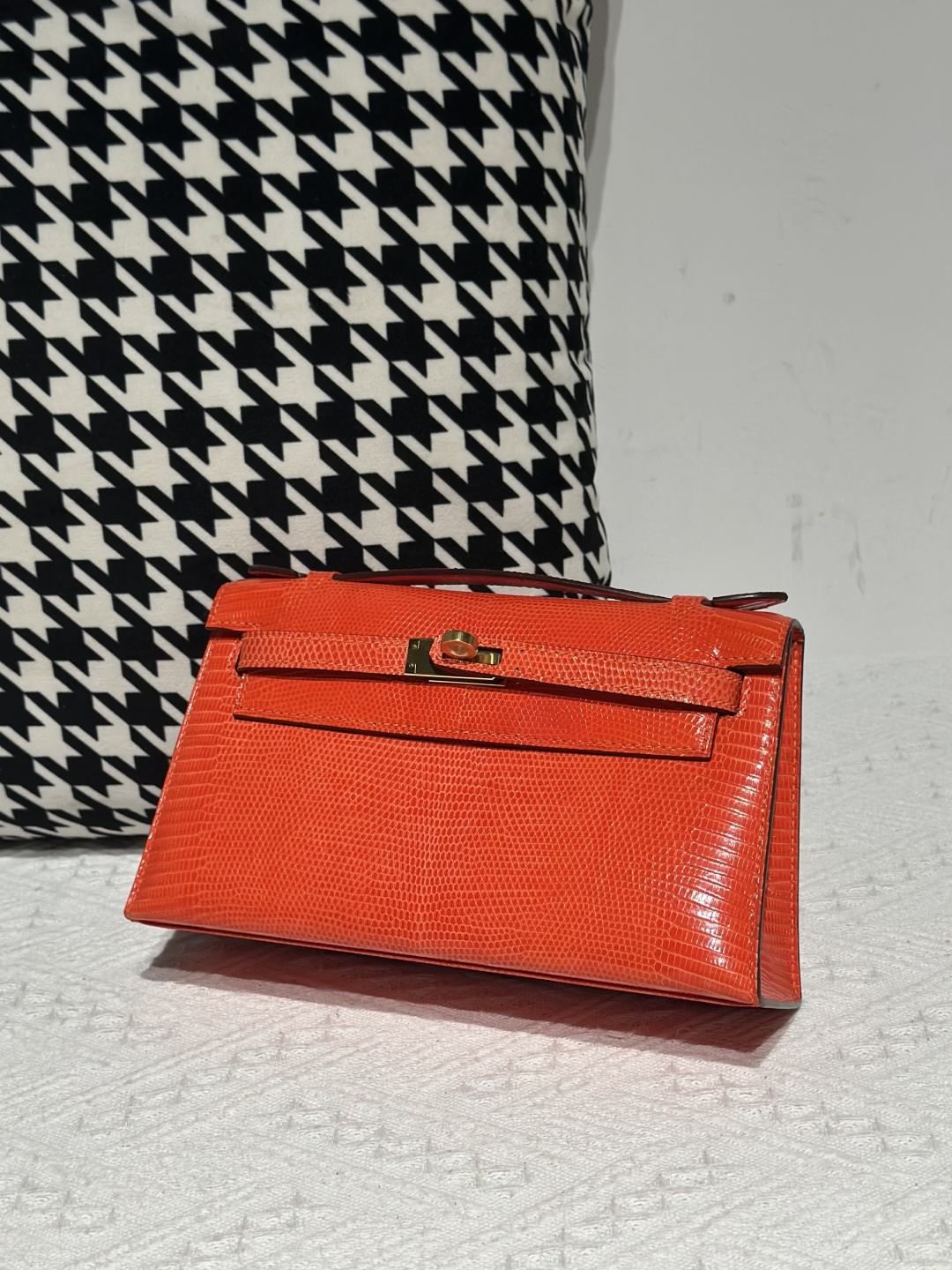 Lizard Leather Gold Hardware Series I Flap Shoulder Bag WLB108 photo 2