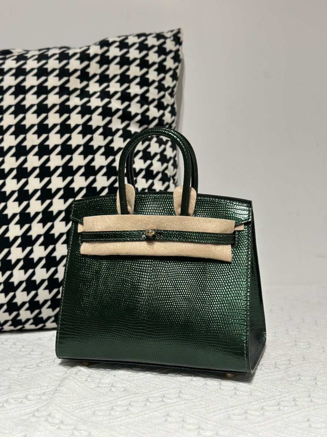 Lizard Leather 20cm Top Handle Tote Bag Collection WLB109 image 2