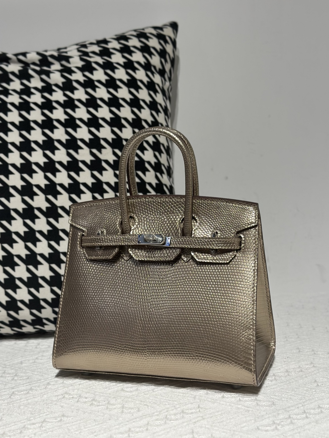 Lizard Leather 20cm Top Handle Tote Bag Collection WLB109 image 4