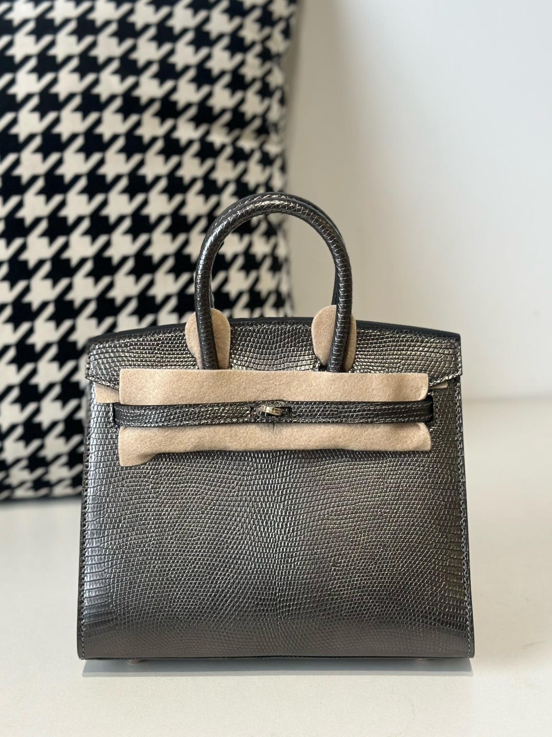 Lizard Leather 20cm Top Handle Tote Bag Collection WLB109 image 7