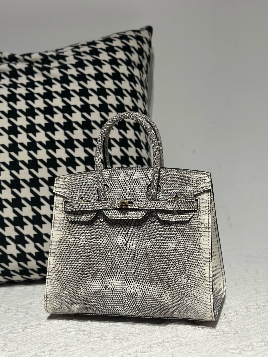 Lizard Leather 20cm Top Handle Tote Bag Collection WLB109 image 12