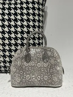 Lizard Leather 19cm Natural Pattern Silver Hardware Bag Collection WLB120 image 1