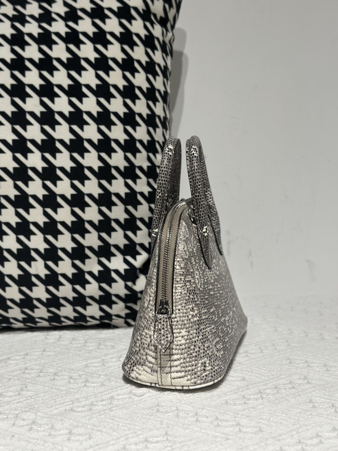 Lizard Leather 19cm Natural Pattern Silver Hardware Bag Collection WLB120 photo 4