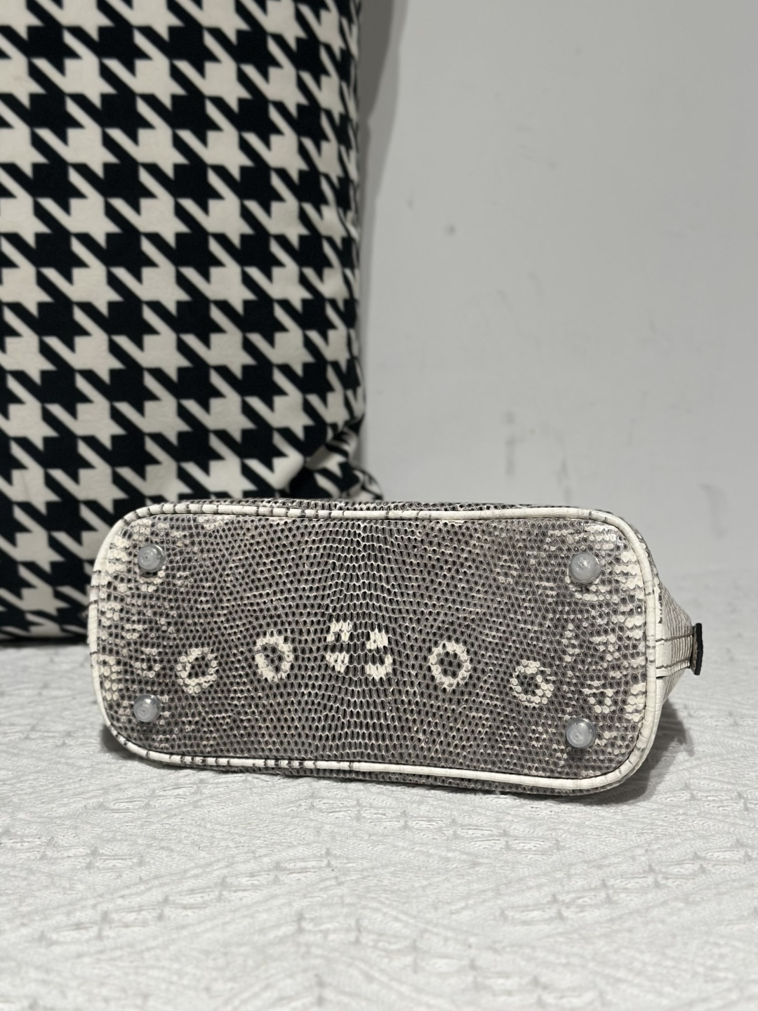 Lizard Leather 19cm Natural Pattern Silver Hardware Bag Collection WLB120 photo 6