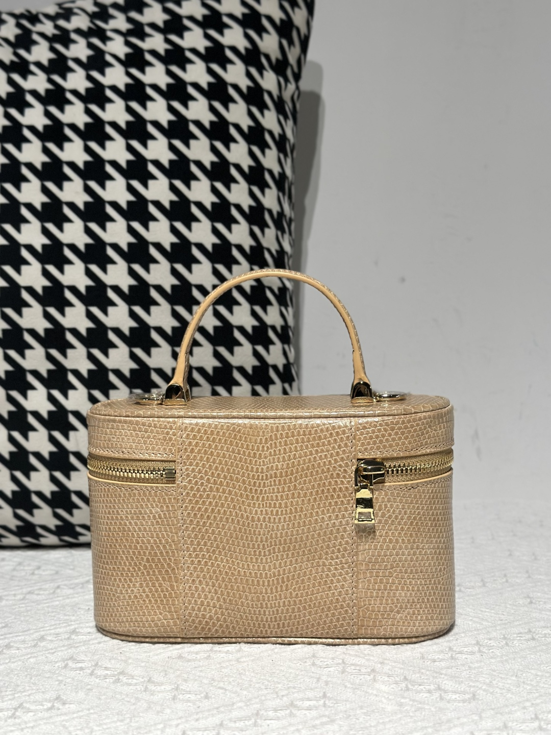 Lizard Leather Milk Tea Beige Gold Hardware Bag Collection WLB121 photo 2