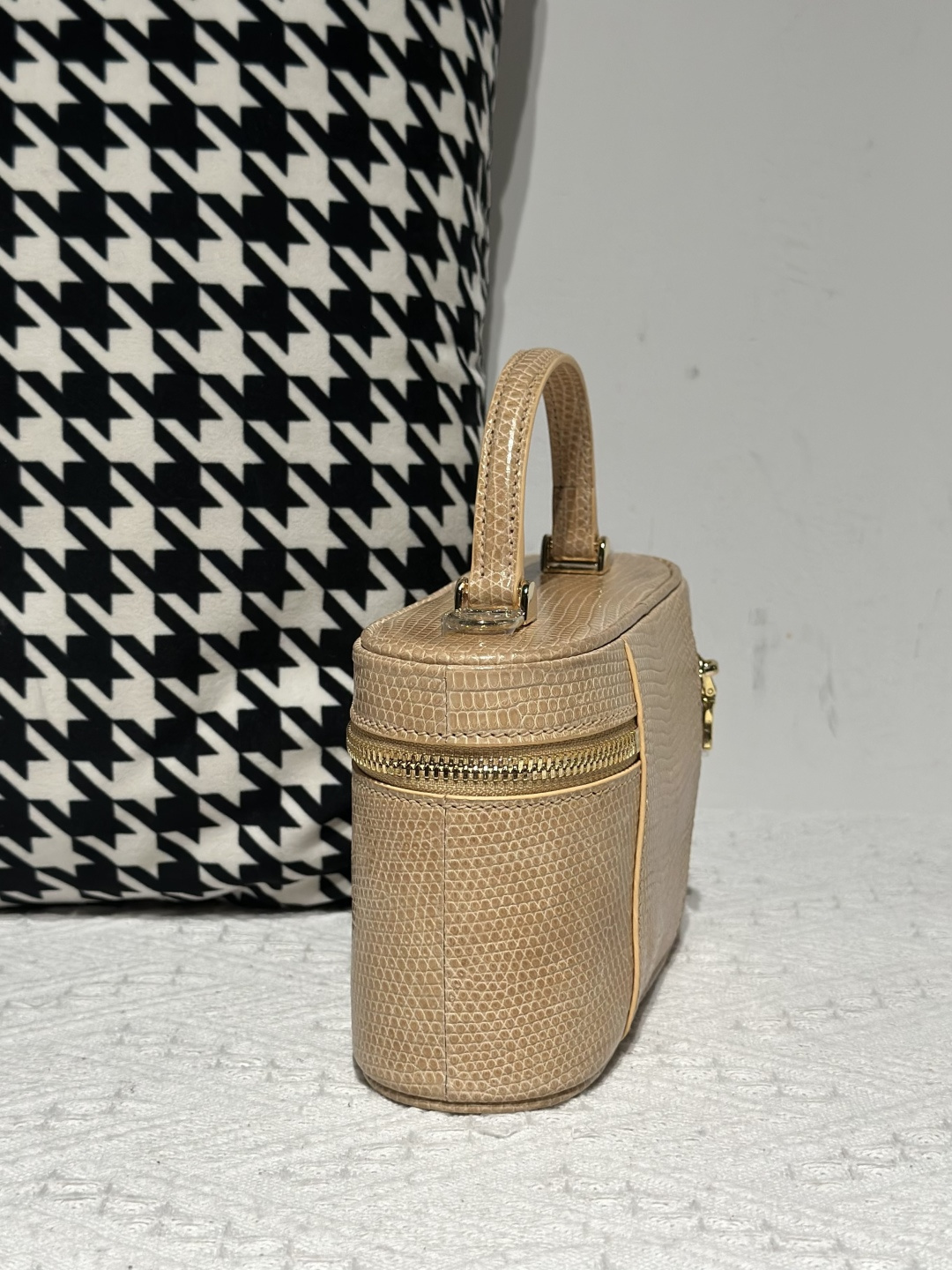 Lizard Leather Milk Tea Beige Gold Hardware Bag Collection WLB121 photo 4