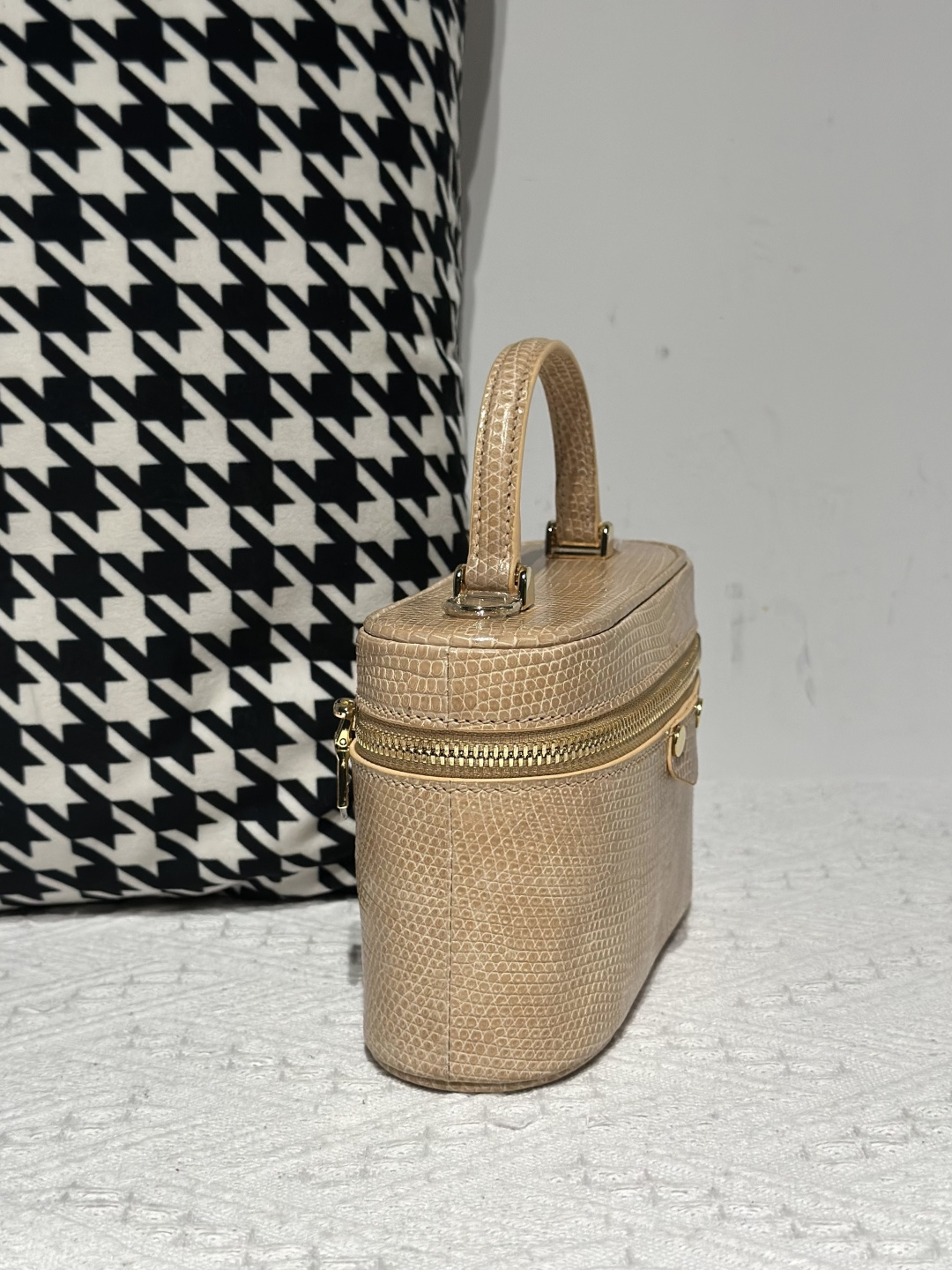 Lizard Leather Milk Tea Beige Gold Hardware Bag Collection WLB121 photo 5