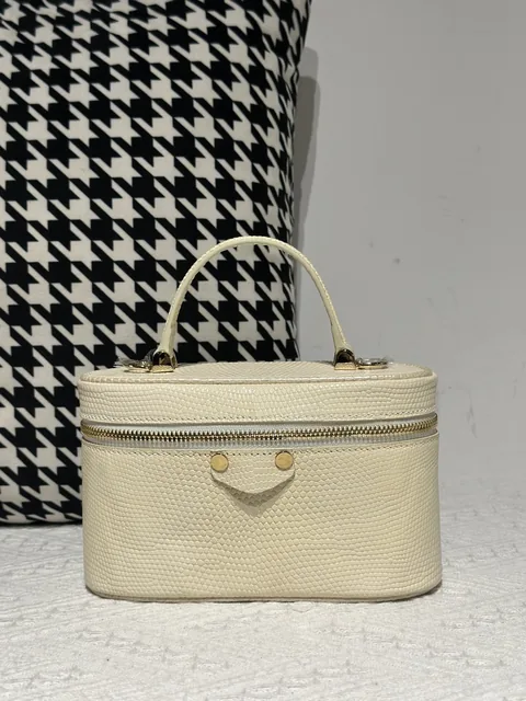 Lizard Leather Cream Gold Hardware Bag Collection WLB122