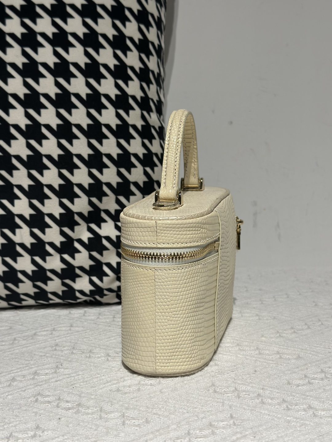 Lizard Leather Cream Gold Hardware Bag Collection WLB122 photo 4