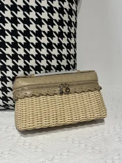 Ostrich Leather Woven 19cm Top Handle Bag WOB001 image 6