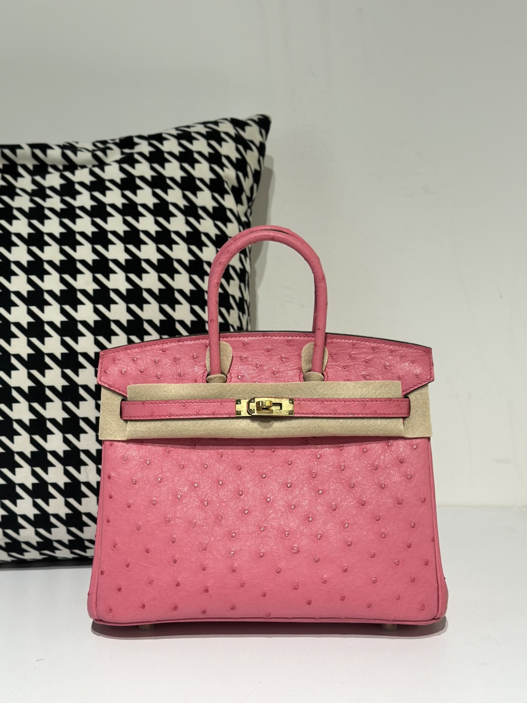 Ostrich Leather 25cm Top Handle Tote Bag Collection WOB039 image 17