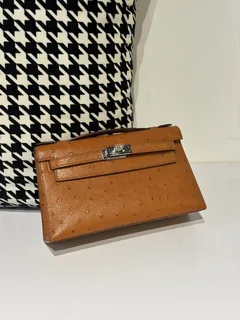 Ostrich Leather Silver Hardware Series I Top Handle Clutch Bag Collection WOB040 image 3