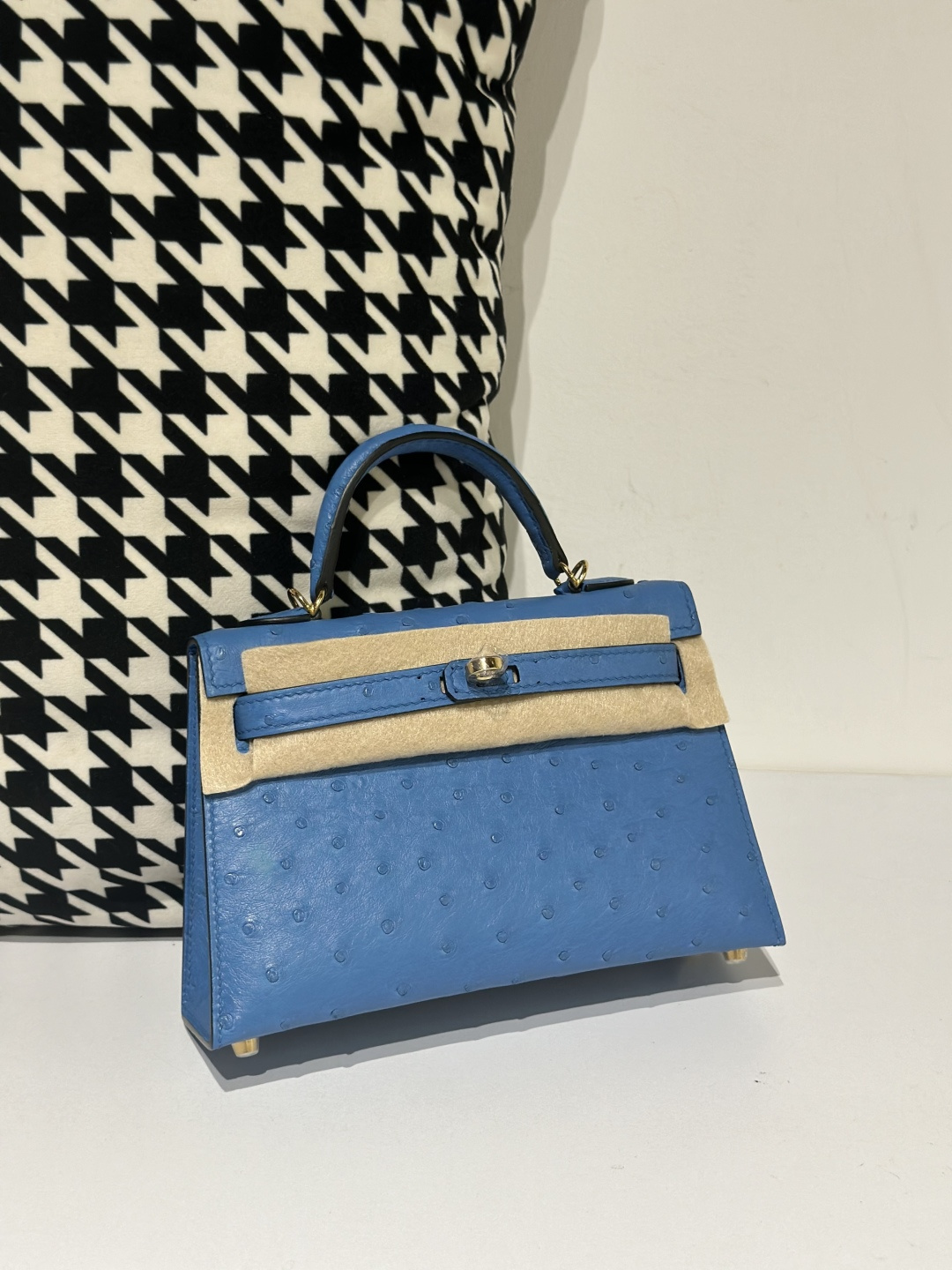 Ostrich Leather Silver Hardware Series II Turn-Lock Top Handle Bag Collection WOB041 image 6