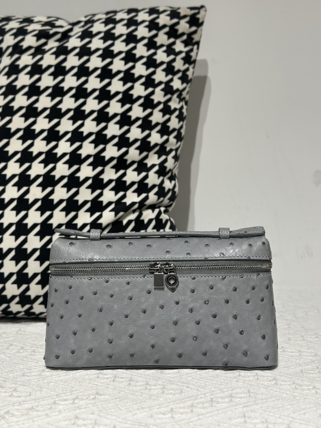Ostrich Leather 19cm Top Handle Bag Collection WOB086 image 3