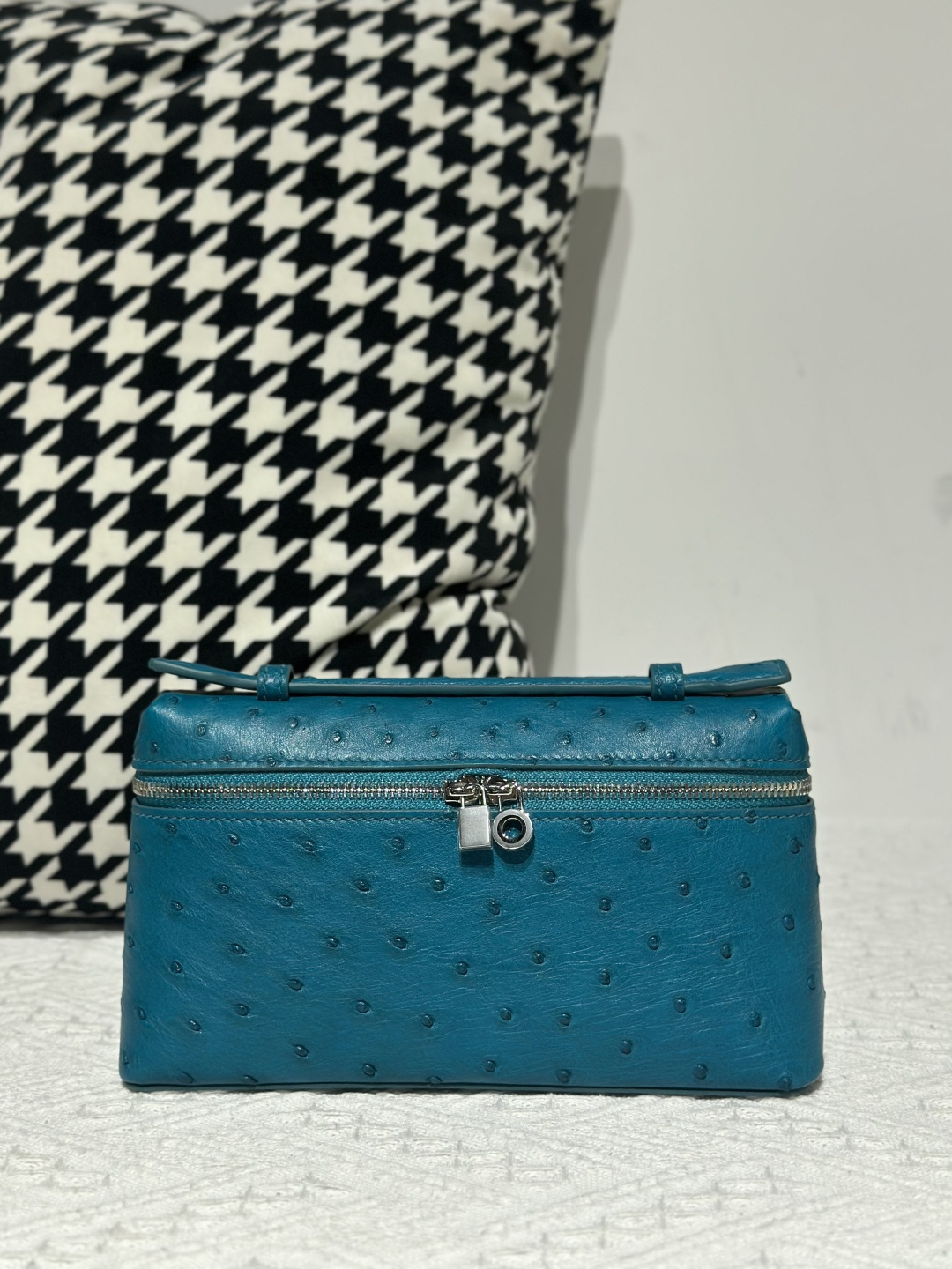 Ostrich Leather 19cm Top Handle Bag Collection WOB086 image 4