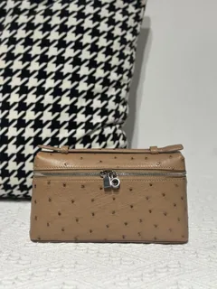 Ostrich Leather 19cm Top Handle Bag Collection WOB086 image 6