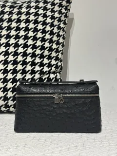 Ostrich Leather 19cm Top Handle Bag Collection WOB086 image 13