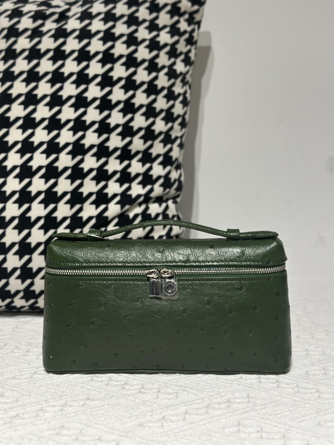 Ostrich Leather 19cm Top Handle Bag Collection WOB086 image 14