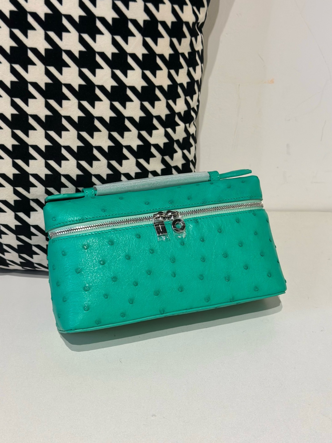 Ostrich Leather 19cm Top Handle Bag Collection WOB086 image 15