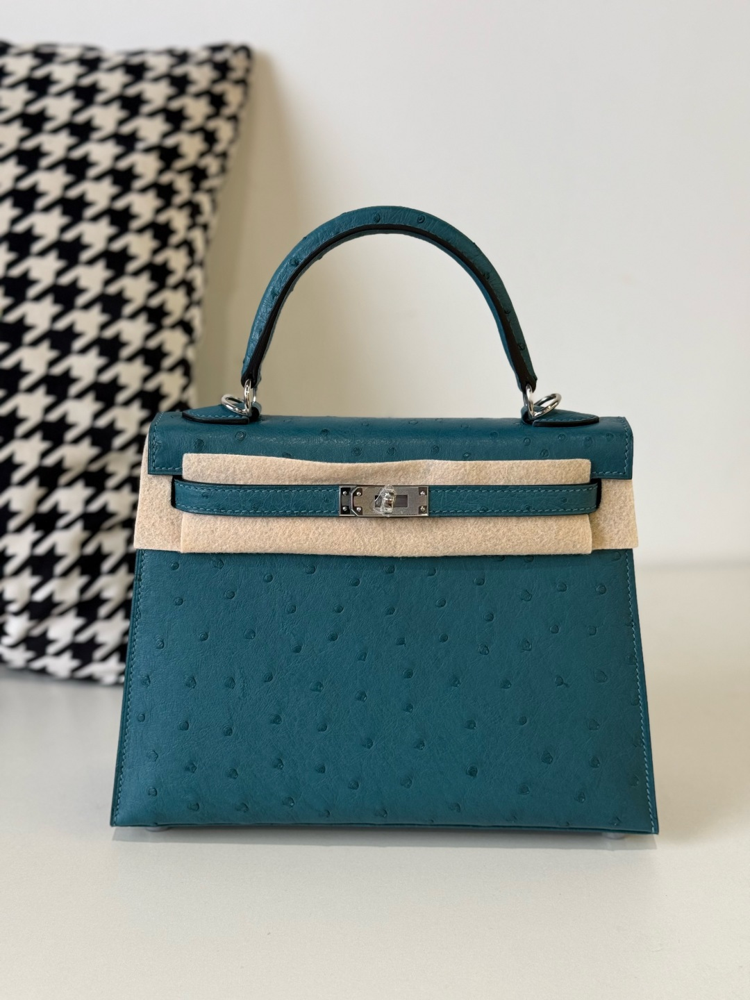 Ostrich Leather 25cm Top Handle Bag Collection WOB106 image 2