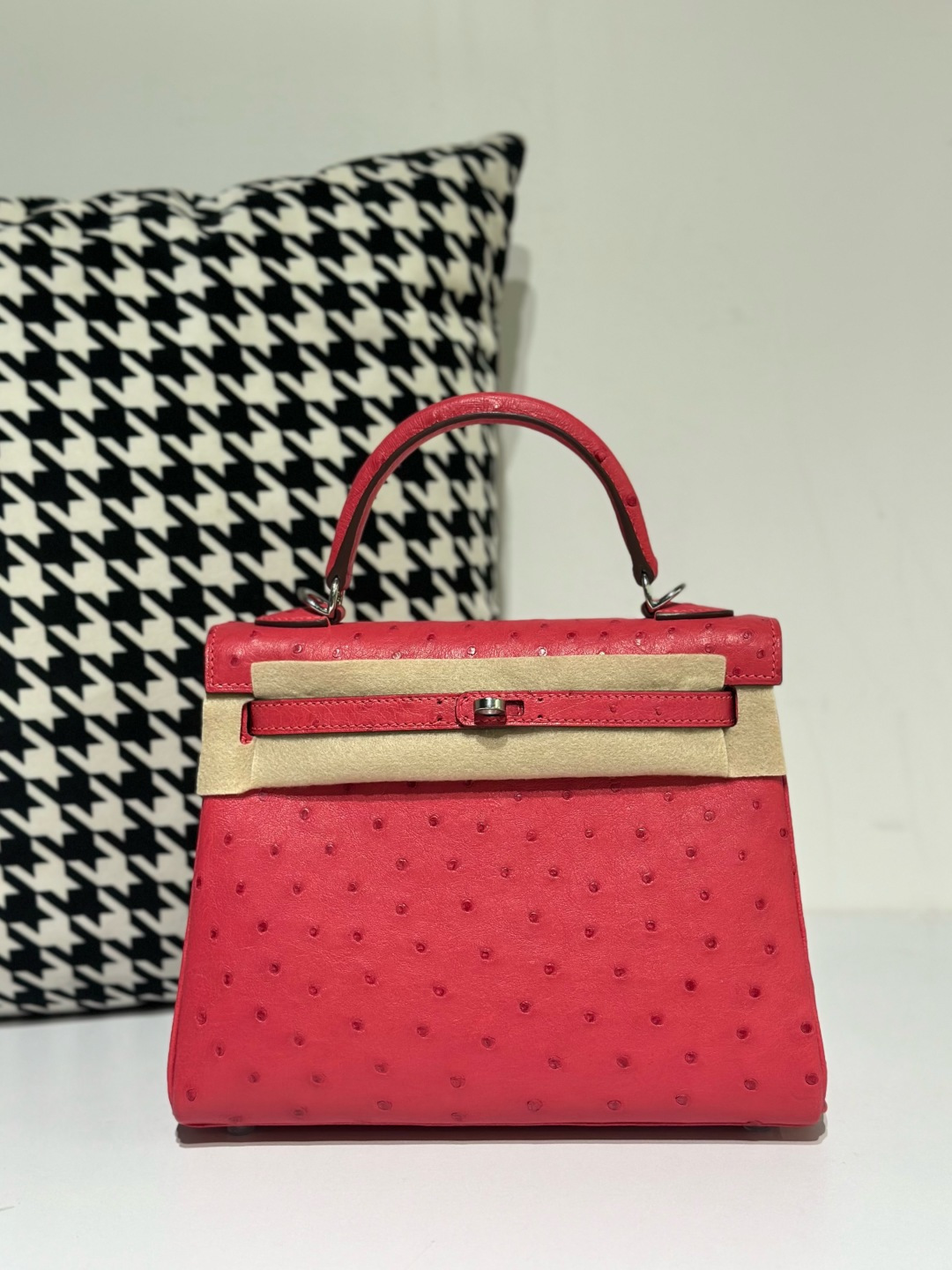 Ostrich Leather 25cm Top Handle Bag Collection WOB106 image 4