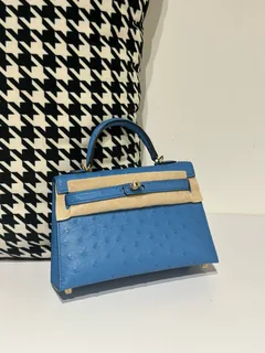 Ostrich Leather Series II Top Handle Bag Collection WOB116 image 3