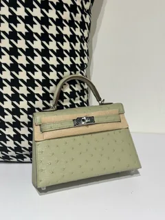 Ostrich Leather Series II Top Handle Bag Collection WOB116 image 4