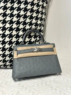 Ostrich Leather Series II Top Handle Bag Collection WOB116 image 6