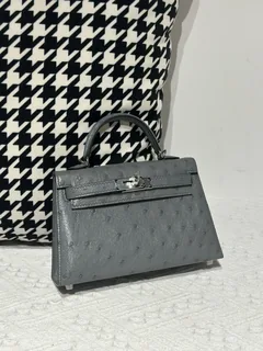 Ostrich Leather Series II Top Handle Bag Collection WOB116 image 7