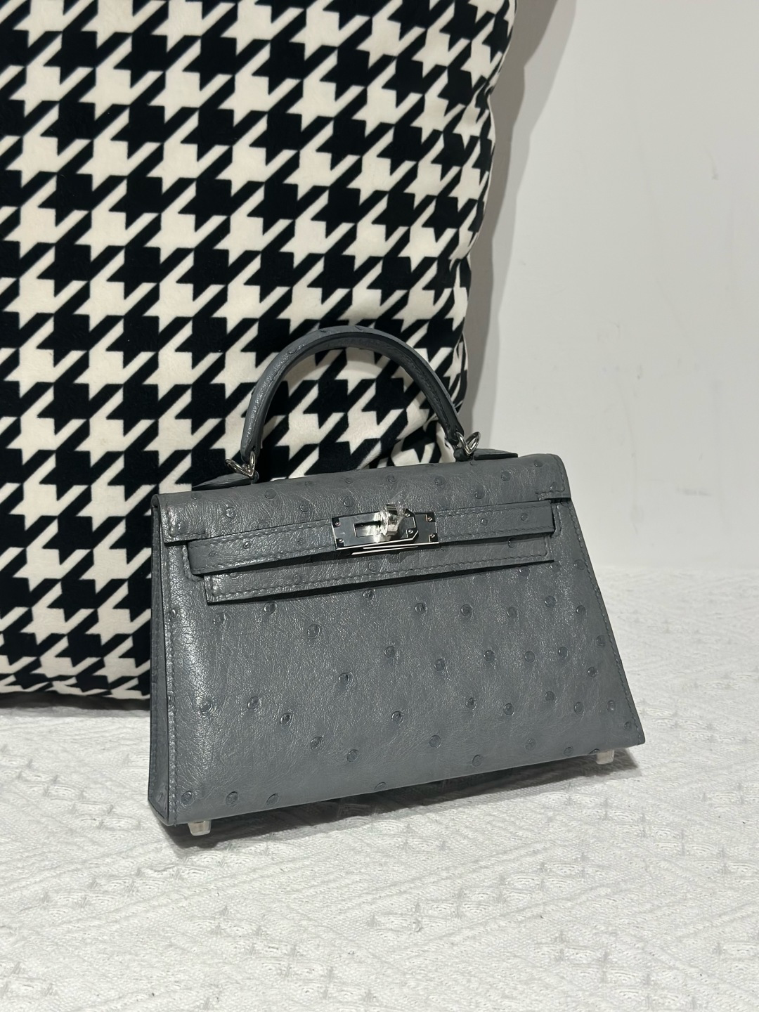 Ostrich Leather Series II Top Handle Bag Collection WOB116 image 7