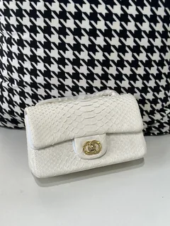 Python Leather 20cm Chain Shoulder Bag Collection WPB004 image 3