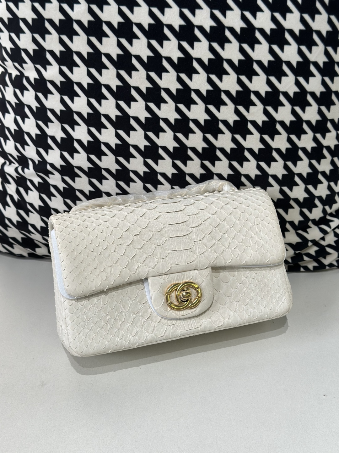 Python Leather 20cm Chain Shoulder Bag Collection WPB004 photo 3