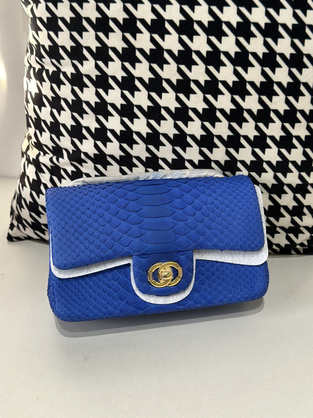 Python Leather 20cm Chain Shoulder Bag Collection WPB004 photo 7