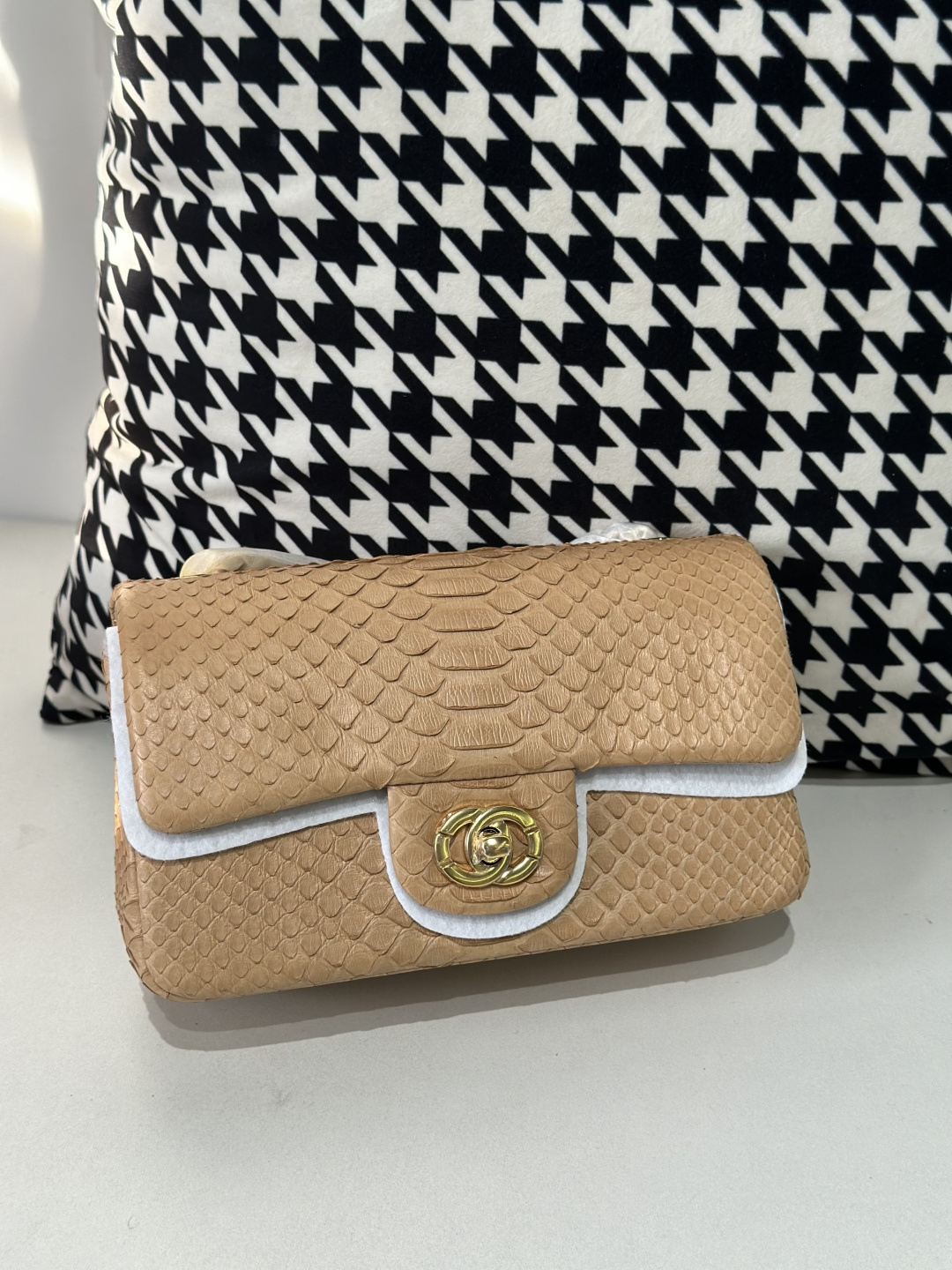 Python Leather 20cm Chain Shoulder Bag Collection WPB004 photo 8
