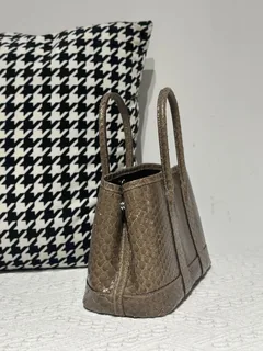 Python Leather 23cm Silver Hardware Garden Tote Bag WPB009 image 5
