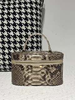 Python Leather Brown Natural Pattern Gold Hardware Bag Collection WPB010 image 1
