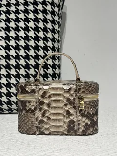Python Leather Brown Natural Pattern Gold Hardware Bag Collection WPB010 image 2