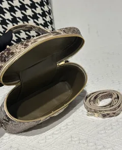 Python Leather Brown Natural Pattern Gold Hardware Bag Collection WPB010 image 3
