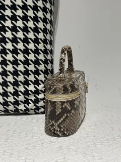 Python Leather Brown Natural Pattern Gold Hardware Bag Collection WPB010 image 4