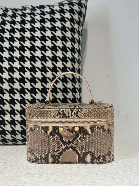 Python Leather Natural Pattern Gold Hardware Bag Collection WPB011