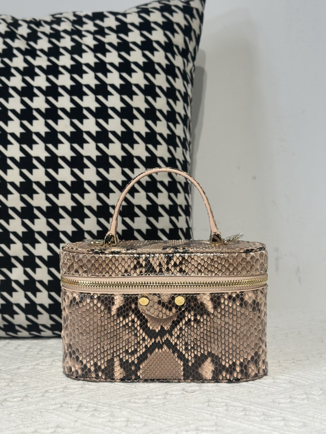 Python Leather Natural Pattern Gold Hardware Bag Collection WPB011