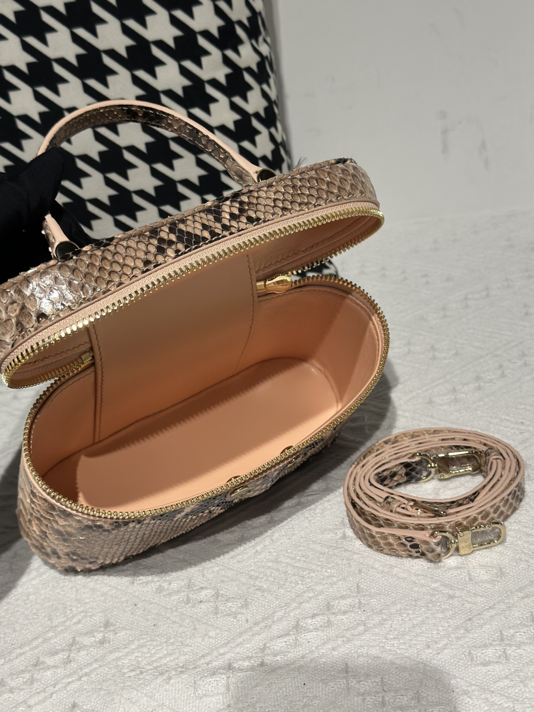 Python Leather Natural Pattern Gold Hardware Bag Collection WPB011 photo 3
