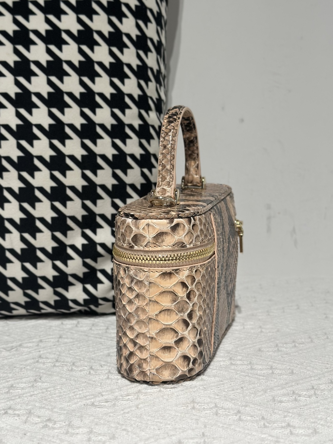 Python Leather Natural Pattern Gold Hardware Bag Collection WPB011 photo 4